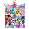 Уютное одеяло с персонажами аниме и манги Teen Titans Go, декоративный плед для дивана, супермягкий фланель для спальни