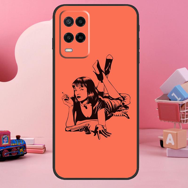 Чехол Pulp Fiction для OPPO A57s A17 A16 A15 A54 A74 A76 A96 A52 A72 A5 A9 A31 A53 A77 A91 A93 A54s