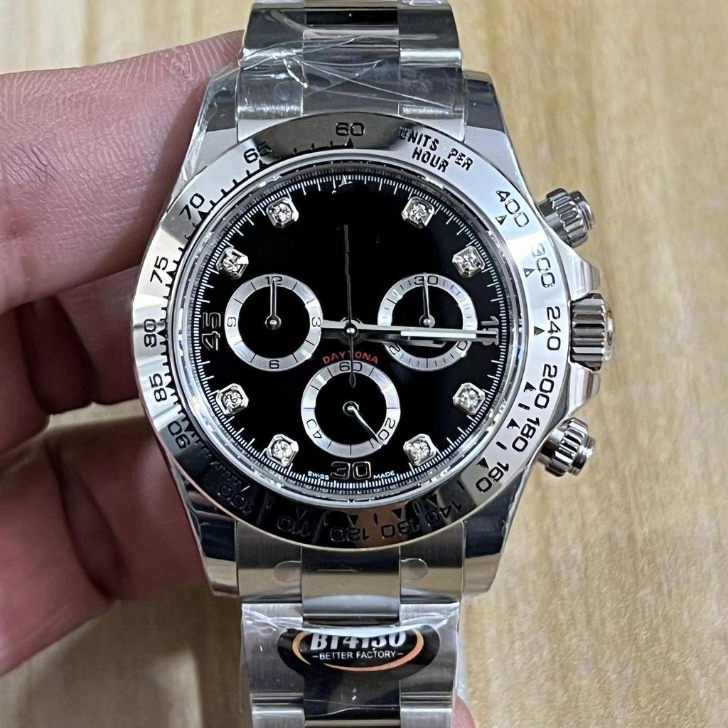 Мужские многофункциональные водонепроницаемые механические часы Laojia Daytona - Светящиеся, с тремя циферблатами, шестистрелочные