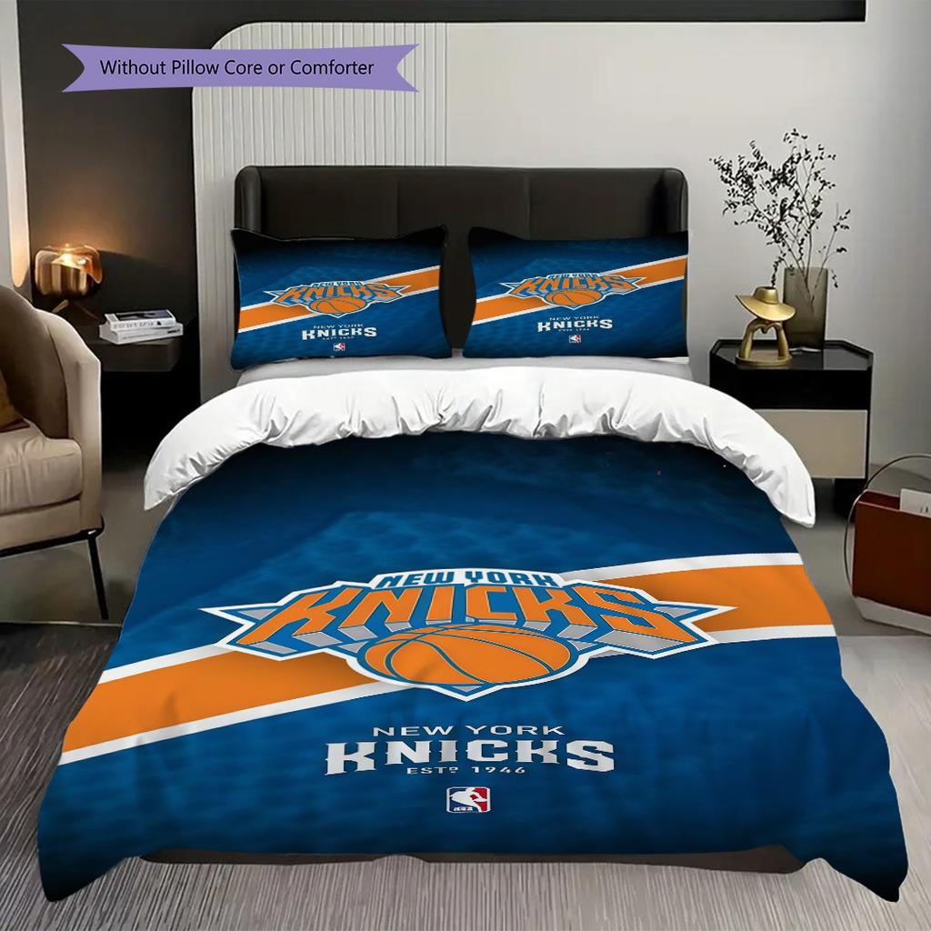 New York Knicks Triumph Three-piece set(1 * duvet cover + 2 * pillowcase, without core)Duvet cover and pillowcase Soft and comfortable