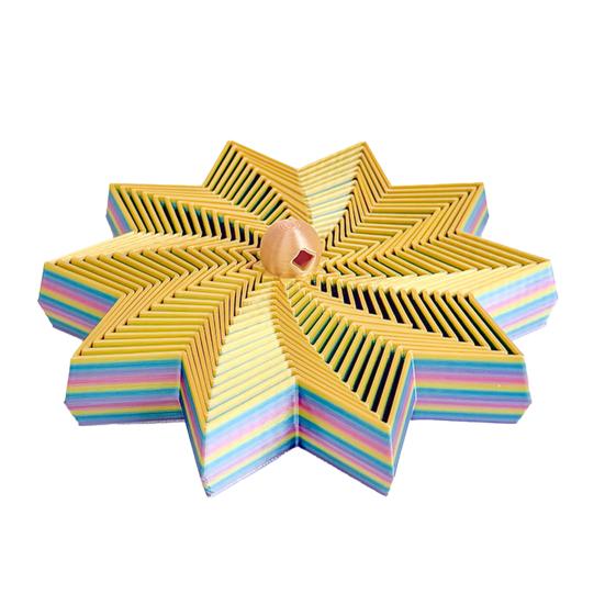 Расширенная сенсорная фиджет-звезда Вращающаяся спиральная звезда Фиджет-игрушка Вращающаяся башня Гибкая звезда с ручкой для снятия стресса и тревоги Домашняя офисная настольная игрушка