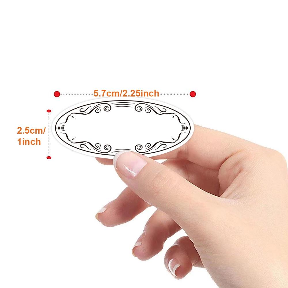 1-3roll Canning Labels Ellipse White Blank Paper Label For Kitchen Beverages Fruits Vegetables Fridge Storage Organizer Stickers