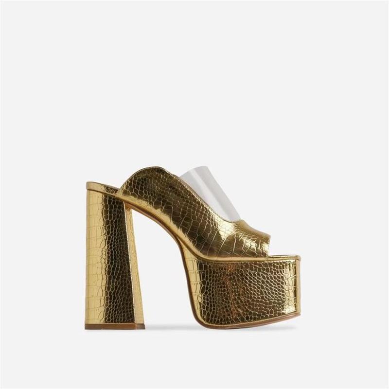 Women 'S Designer Sandals Summer New Fashion Open Toe Chunky Heel Platform Shoes 35 -43 Big Size Dress Party Wedding Pumps