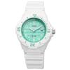 Casio Аналоговые часы LRW-200H-3CV для женщин и детей, глянцево-белые с зеленым клетчатым узором, модель для зарубежного рынка [параллельный импорт]
