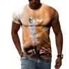 Fashion Personality Fox Graphic T Shirts Summer Men Casual Animal Pattern Printing T-shirt Hip Hop Harajuku Style T-shirt Top