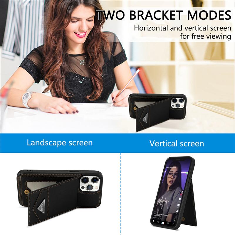 Кожаный чехол-кошелек для телефона с картой для iPhone 14 13 Pro 12 11 XS Max XR X SE 2022 8 7 Plus для Samsung Galaxy S23 Ultra S22 S21 A54 A14 откидная крышка-подставка