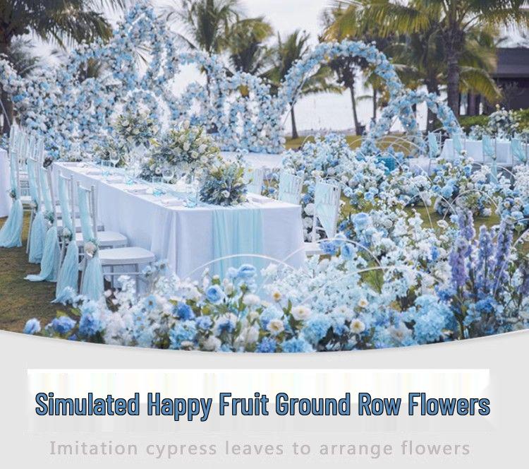 Большой набор для украшения свадебной дорожки и Т-сцены из шелковых цветов