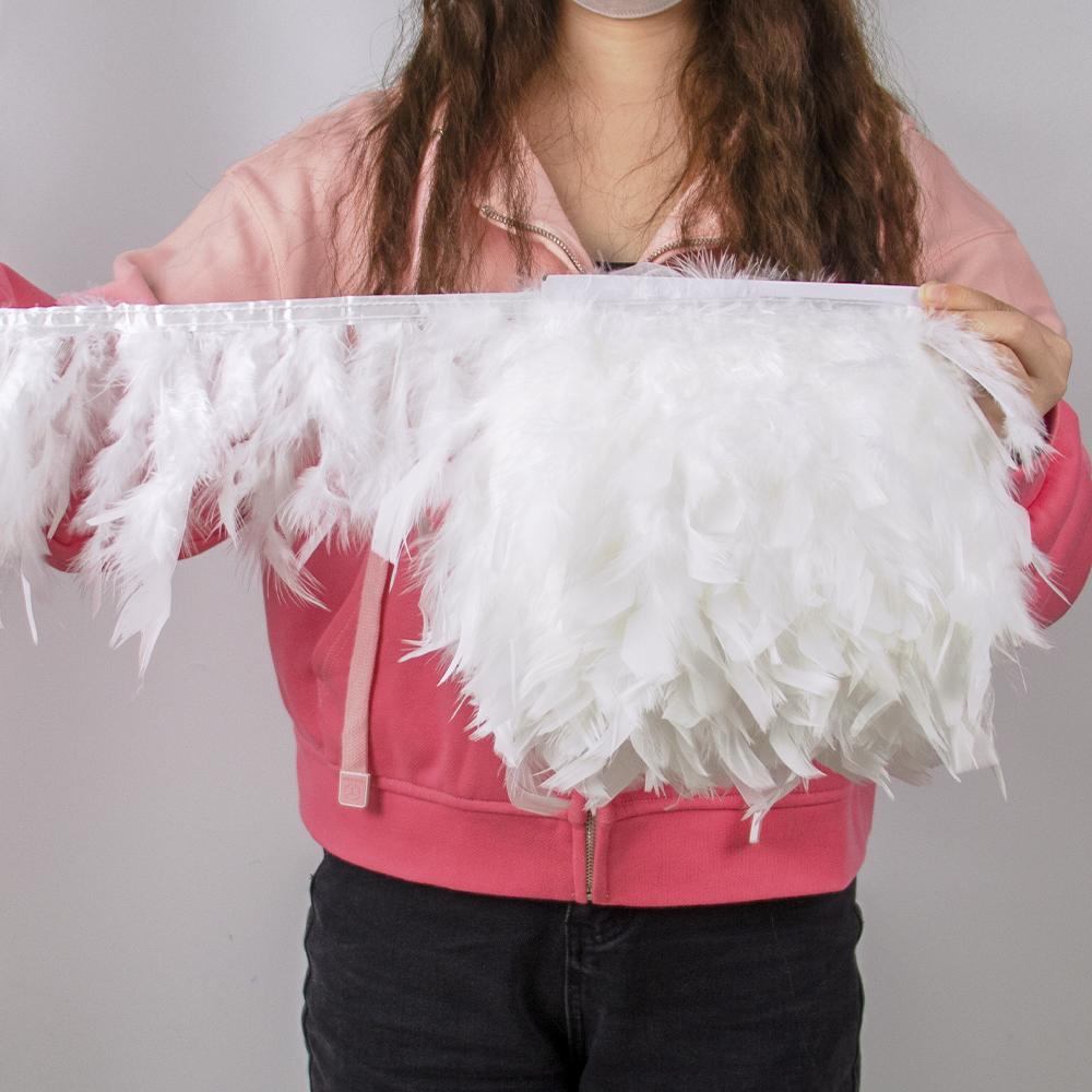 Разноцветная натуральная отделка из перьев индейки, лента из перьев марабу, украшение для свадебного платья, юбки, шитье, рукоделие 10-15 см