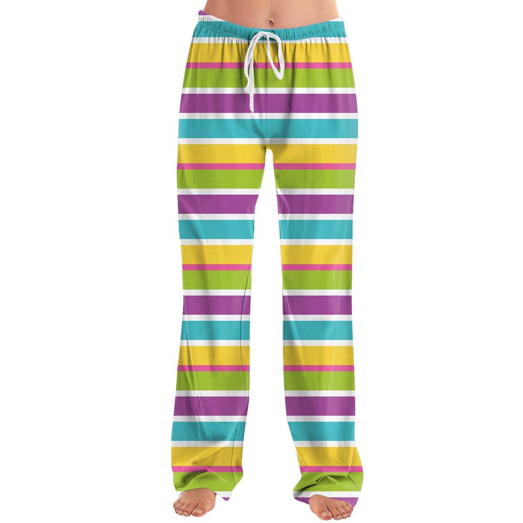 Женские модные свободные повседневные брюки с пасхальным принтом