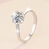 D Color 1ct Moissanite Diamond Ring Women's Ring 925 Sterling Silver Plated Pt950 Ring Silver Engagement Ring Wedding Ring Gift for Girlfriend