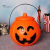 Halloween Candy Bucket Trick or Treating Pumpkin Bucket Storage Basket Portable Halloween Candy Bowl Child Snack Holder for Party Favors