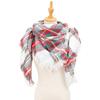 Spring Autumn Winter Shawl Ladies Plaid Triangle Scarf