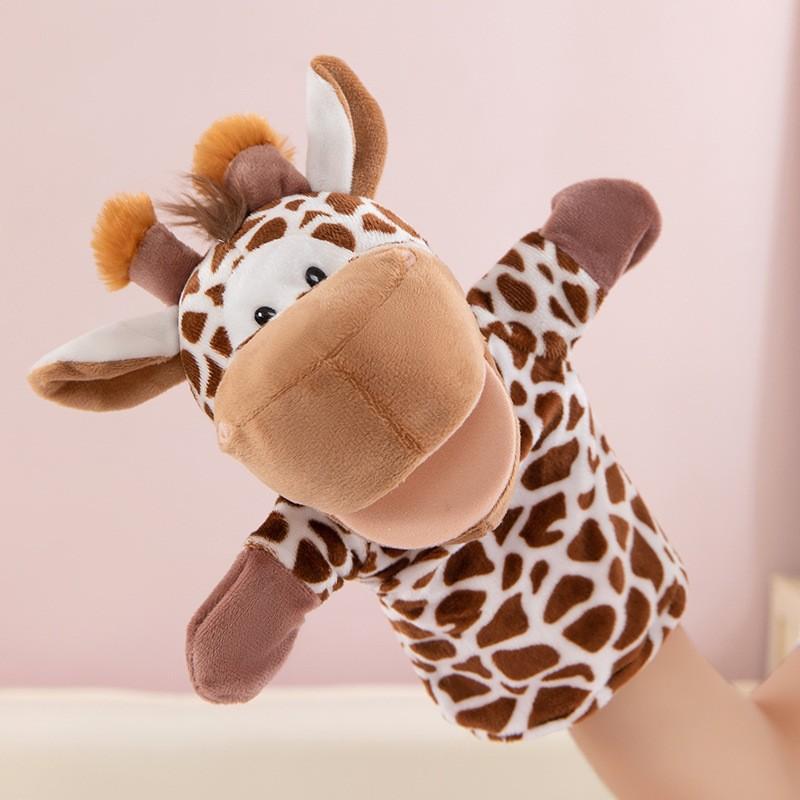 Нетоксичные Плюшевые Игрушки Животные Ручные Пальчиковые Куклы-Сказочники Милые Куклы Образовательные Игрушки для Малышей Лев Слон Заяц Обезьяна Подарки для Детей