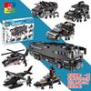 Военный отряд спецназа Детский пазл 6-12 лет Сборный строительный блок Штурмовой мобильный боевой автобус C0547