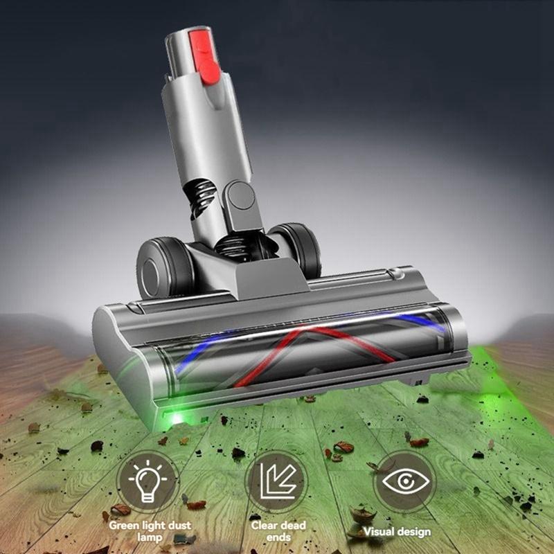 Вакуумная насадка для Dyson V10 Slim V12 Slim Floor Soft Roller Brush Head со светодиодной подсветкой для деревянного пола