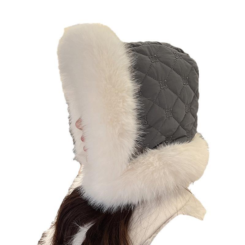 Женская зимняя шерстяная и утолщенная теплая шапка-шлем цельная защита шеи, ветрозащитная хлопковая шапка для велоспорта, защита от холода и ушей, шапка-ушанка