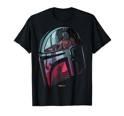 STAR WARS Футболка с изображением сцены из шлема Мандалорца