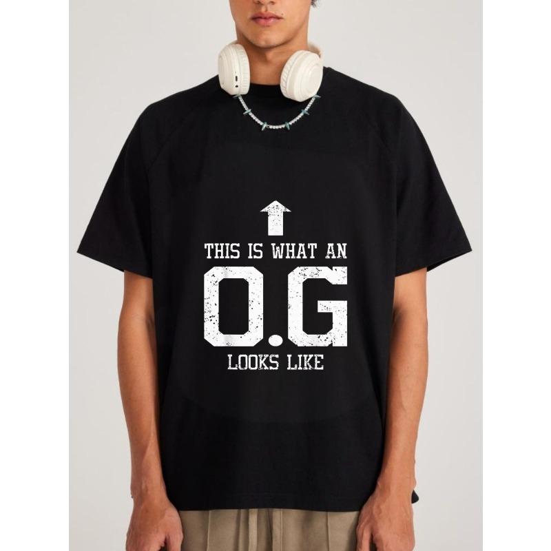 Белая футболка с графическим принтом O G и текстом This Is What An O G Looks Like для повседневной носки