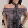 Elegant Polka Dot Waist Belt Spicy Girl Long Vintage Scarf Fashion Leopard Print Scarf  Party