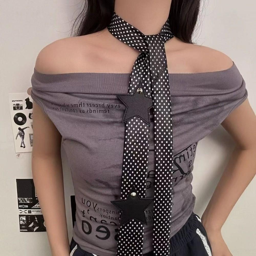 Elegant Polka Dot Waist Belt Spicy Girl Long Vintage Scarf Fashion Leopard Print Scarf  Party