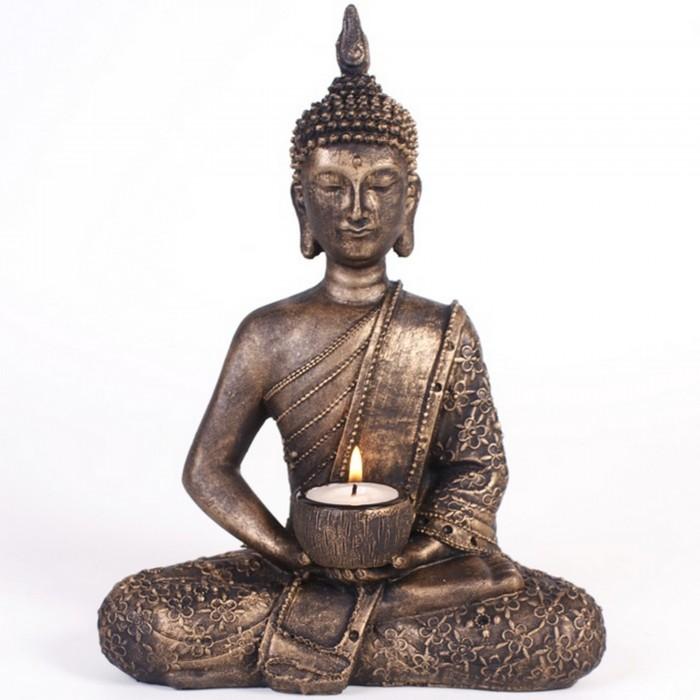 Something Different Sitting Thai Buddha Tealight Holder
