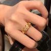 Fashionable Copper Butterfly Bow Ring For Women Versatile Adjustable Finger Jewelry
