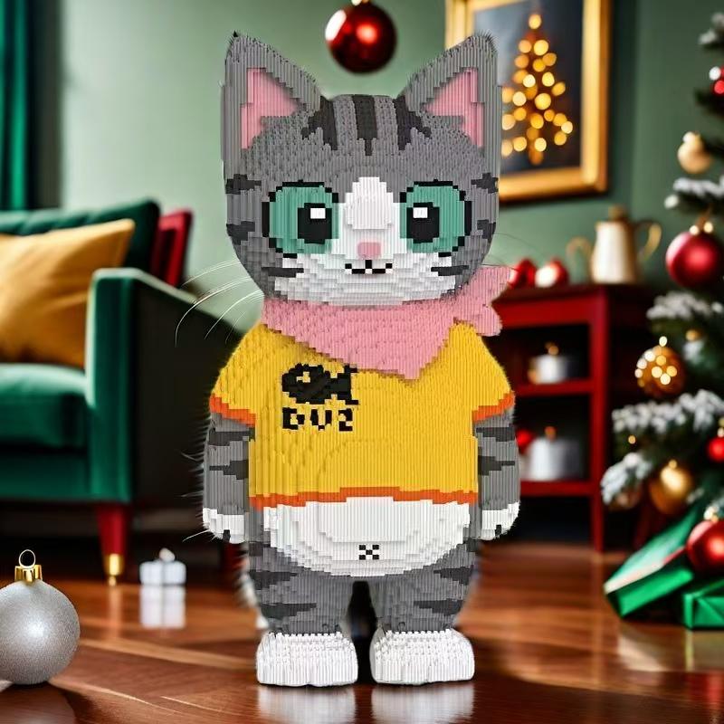 Набор строительных блоков «Толстый кот» из 30133 деталей для детей от 14 лет и старше. Рождественский/пасхальный подарок. Сращивание мелких деталей. Сложный. Домашний декор.