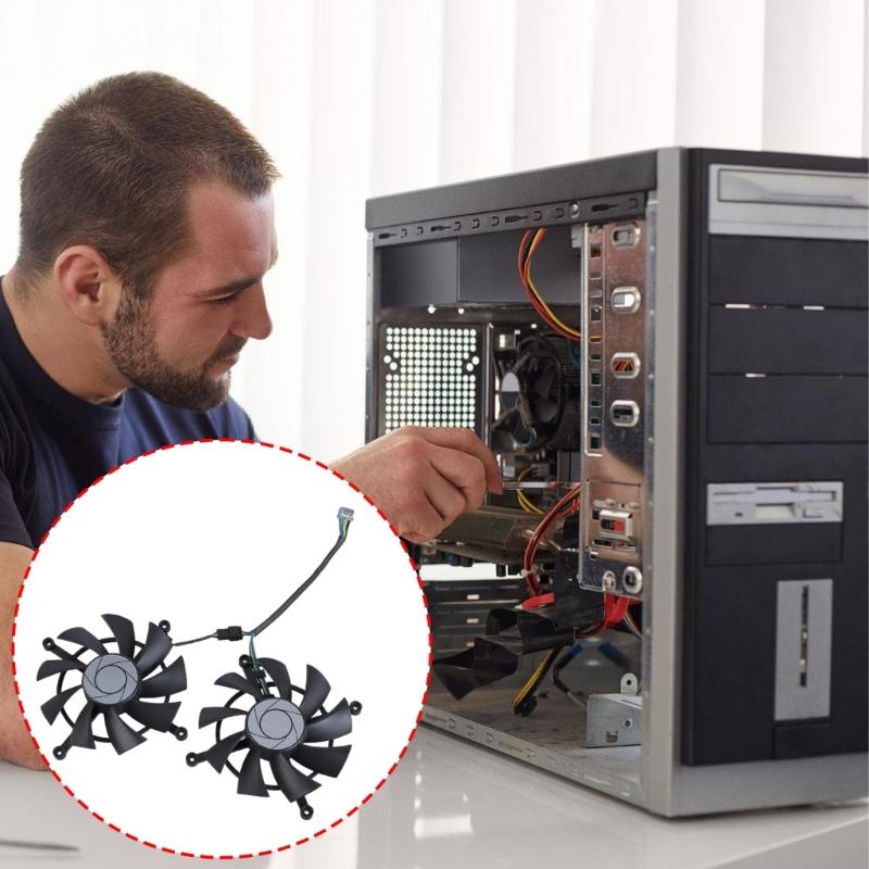 Вентилятор охлаждения GPU для RTX3060ti 3070 Двойной вентилятор OC Machine Улучшает теплоотвод в настольных компьютерах