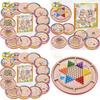 Family Board Wooden Game Puzzle Toys Multiple Chess Variations Kid Entertainment