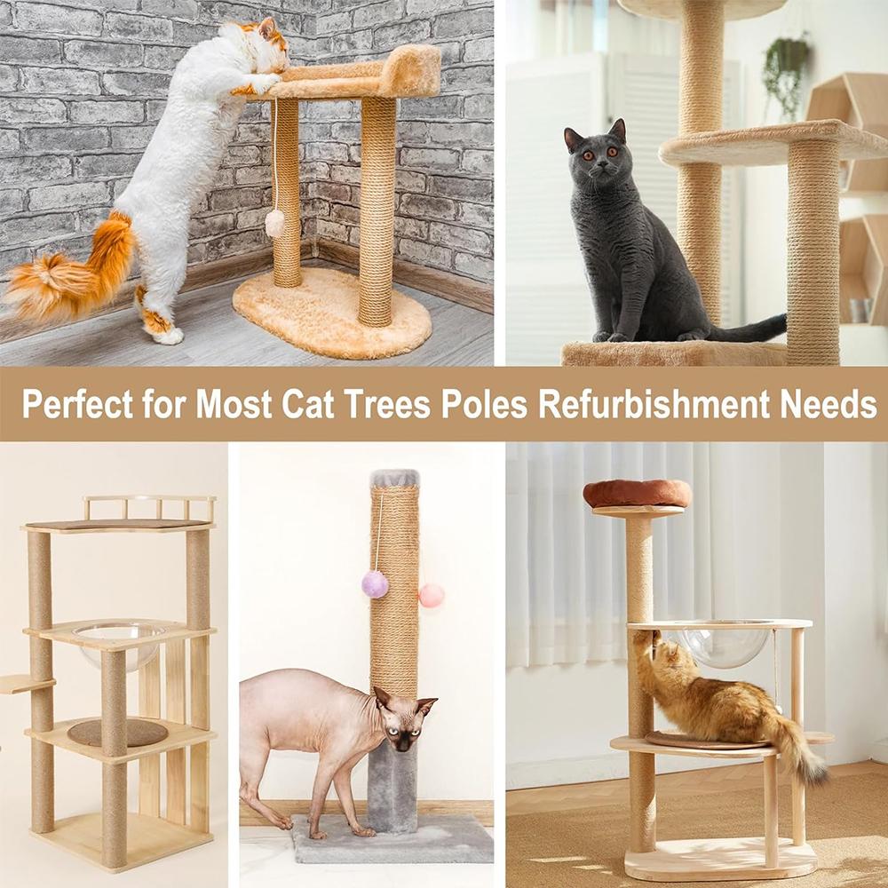 2PCS Cat Scratch Pole, DIY Accessories for Cat Climbing Frame, Suitable for Cat Climbing Frame or Replacing Old and Damaged Cat