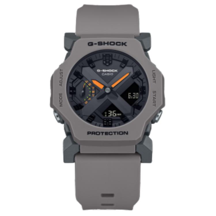 Casio GA 2300 Кварцевый механизм Ремешок из смолы Часы Унисекс Черный циферблат GA-2300-8A
