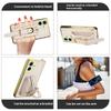 For iPhone 16 Case Crocodile Texture PU Leather+TPU Electroplating Phone Cover Wristband Kickstand - White
