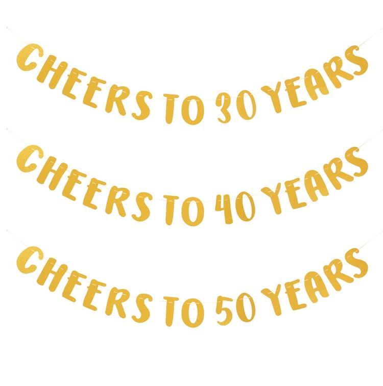 С Днем Рождения Подвесной Флаг Баннер Ура 30 40-летию Флаг Вымпел Гирлянда Баннер Декор для Вечеринки по Случаю Дня Рождения Взрослые Принадлежности для Домашней Вечеринки