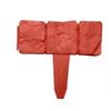 Garden Edging Border Gardening Lawn Fence Plastic Cobblestone Effect Lawn Trimming 4 Pcs of Foldable Stitching Grey Orange