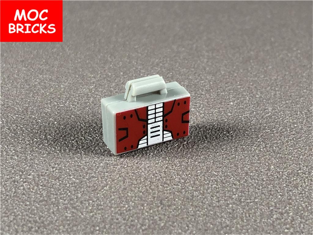 Нетоксичные кубики Moc Город Ужасов Золотой Серебряный Пистолет для Денег Монеты Мешок с Долларами Портфель Фигурка 4 см Аксессуары Полиции Строительный Блок Детские Игрушки