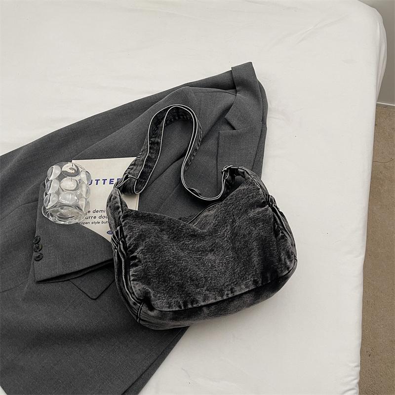 Женская сумка через плечо из денима большой емкости