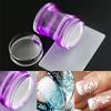 Silicone Transparent Nail Art Stamping Kit French For Manicure Plate Stamp Polish Stencil Template Seal Stamper Scraper