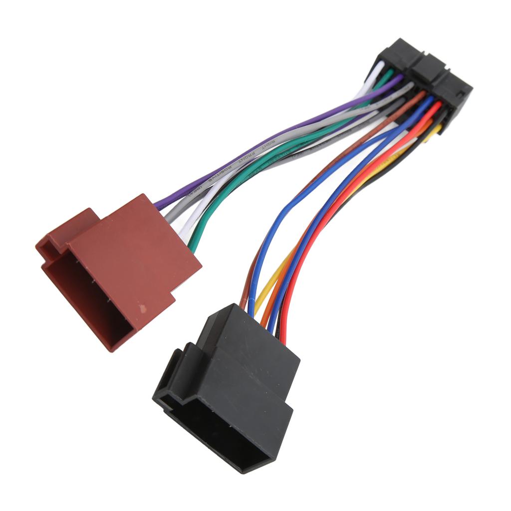 Car Audio Wire Plug Harness 16Pin ABS Plastic Replacement for Radio Receiver