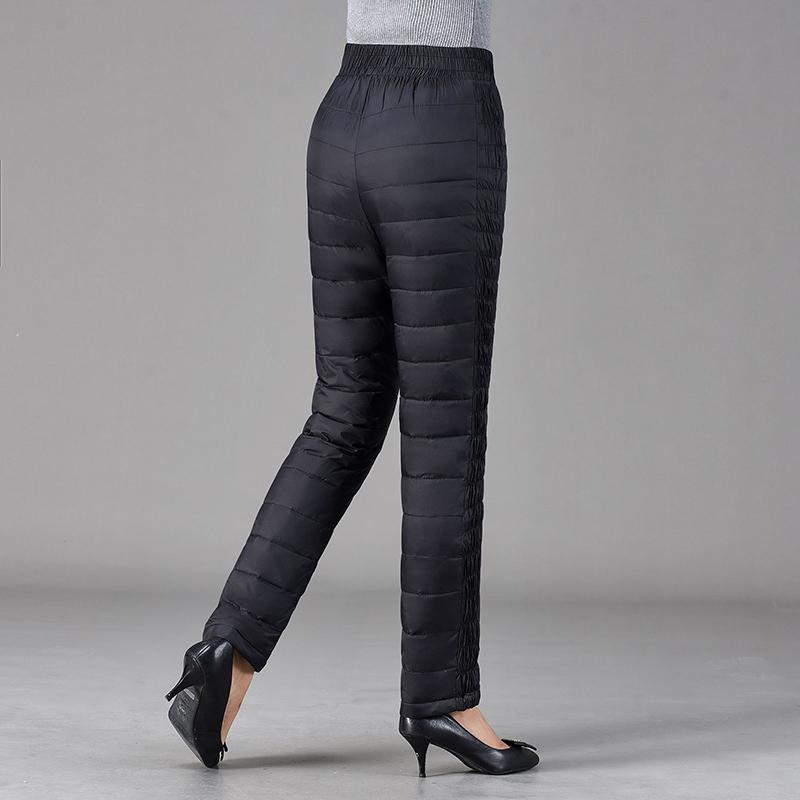 L~5XL зимние брюки для пожилых людей среднего возраста, женские верхние брюки с высокой талией, большие размеры, бархатные, облегающие, плотные, женские брюки из хлопка с пухом
