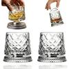 1PCS Rotating Whisky Glass 360 Degree Rotating Crystal Beer Glass Thick Base for Bourbon And Scotch Whisky a Unique Gift for Men