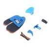 Archery Finger Tab Archery Finger Guard Fingers Protector for Outdoor Shooting Practice Recurve Bow Blue Black Leather