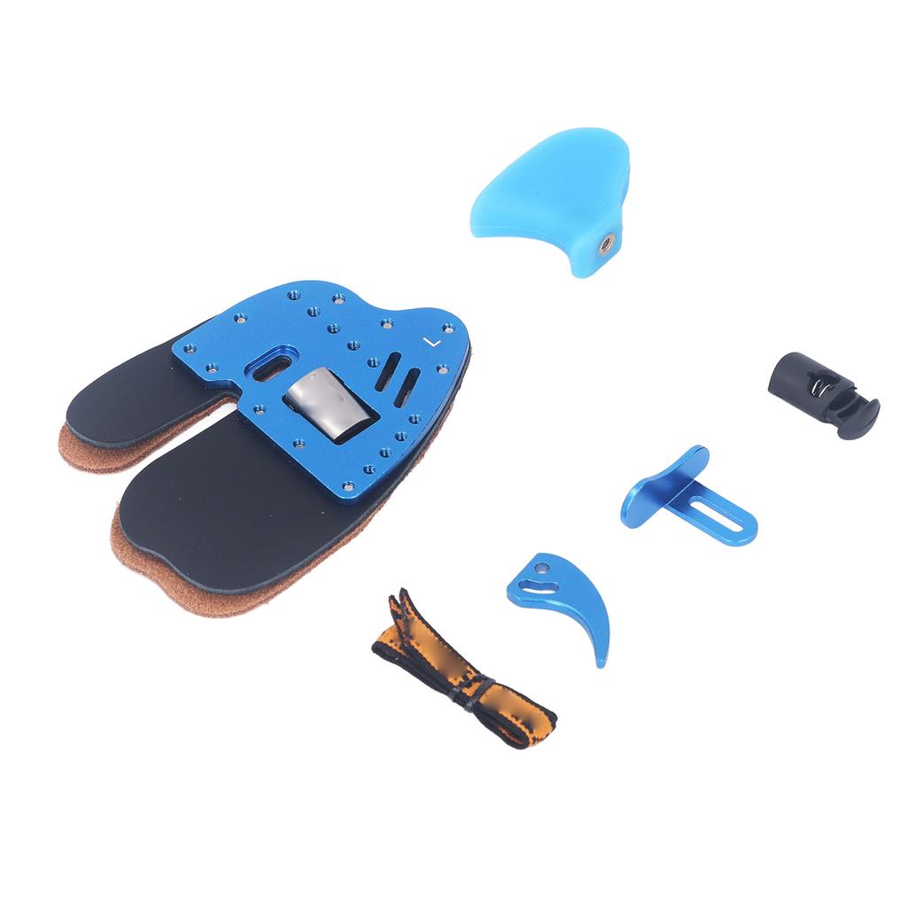 Archery Finger Tab Archery Finger Guard Fingers Protector for Outdoor Shooting Practice Recurve Bow Blue Black Leather
