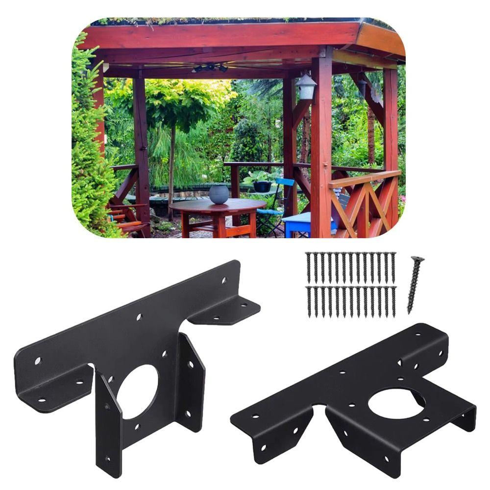 2pcs Adjustable Pergola Brackets 3-Way Pergola Fixed Bracket Pergola Corner Frame  Courtyards