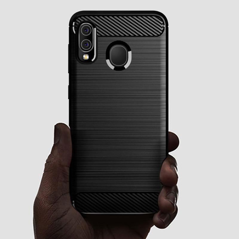 Противоударный чехол из углеродного волокна для Samsung A20 Galaxy a30 Силиконовый чехол для galaxy m10s Samsung wide4 Мягкие чехлы для телефонов TPU