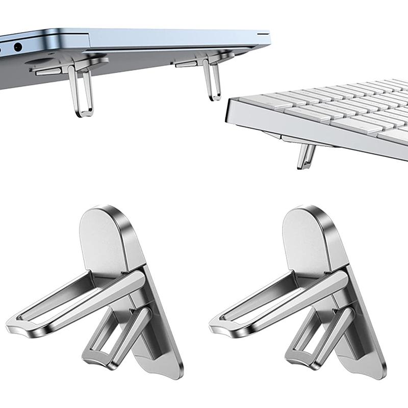 2 шт. Подставка для ноутбука Мини Портативный металлический держатель Складной Невидимый кронштейн для ноутбука Подставка для ноутбука Macbook Охлаждающий держатель