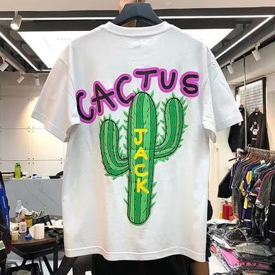 Новые роскошные футболки Cactus Jack Hip Hop, футболка Travis 2024 для мужчин, хлопковая футболка в стиле хип-хоп, уличная футболка