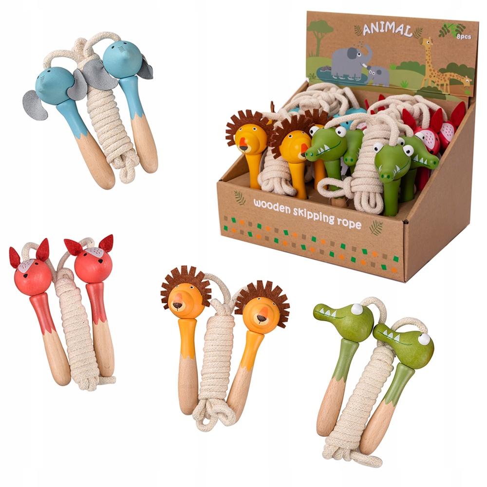 Jump Rope With Wooden Handles (Jungle Animals)