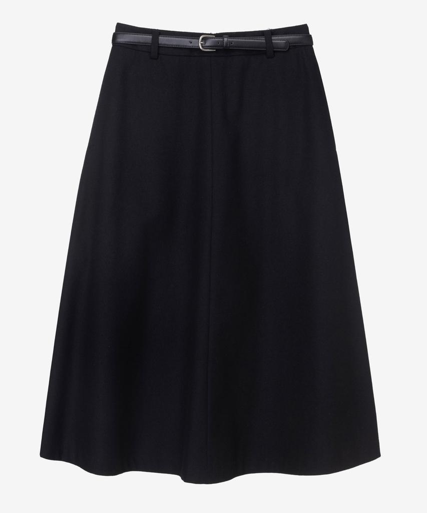 Mind Bridge Woman [W] Flare Belted Wool Skirt - 2 Colors