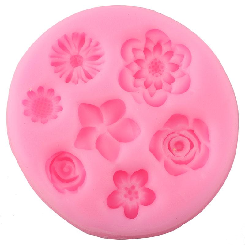 Дейзи дикая хризантема цветок силиконовая форма DIY формы для выпечки кексов помадка инструменты для украшения торта шоколадные конфеты смоляная форма