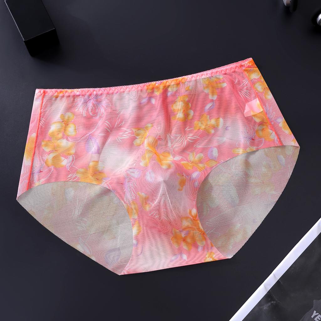 Мужские Ультратонкие Цветочные Сетчатые Трусы Прозрачные Sissy Pouch Трусы Мужские Мягкое Дышащее Нижнее Белье Cuecas Женские Трусы Для Мужчин